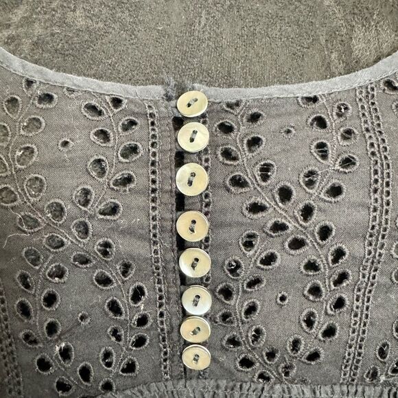 Rebecca Taylor Silk Blend Top Black - Picture 6 of 12